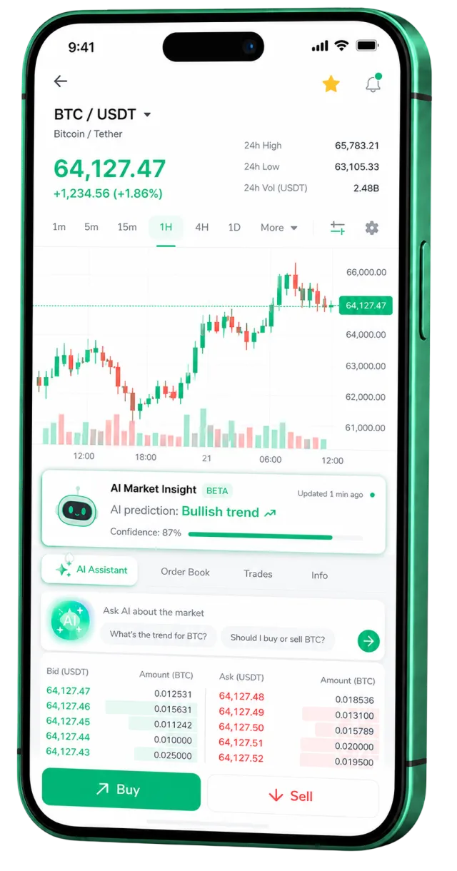 Application mobile de trading Nuit Capitange fonctionnant sur un smartphone